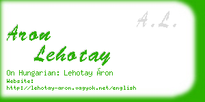 aron lehotay business card
